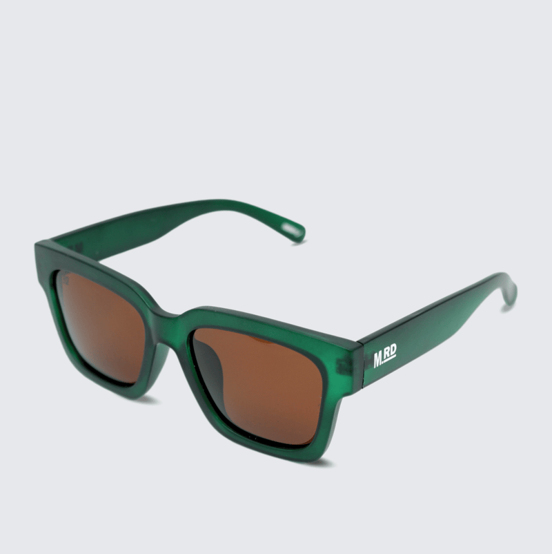 Moana Road Cilla Black sunglasses - Green frames with green arms and brown polarized lenses