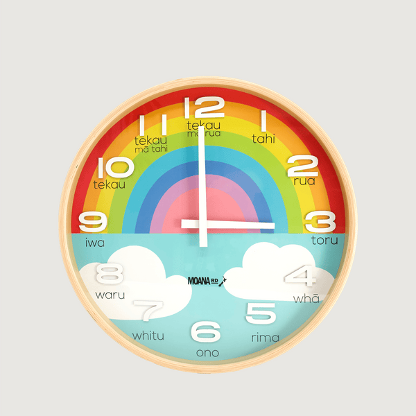 Te Reo Māori - Rainbow Clock 