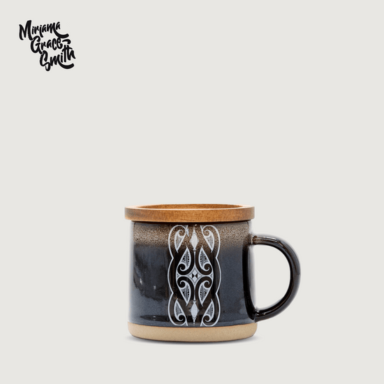 Moana Road - Miriama Grace-Smith Ceramic Espresso Mug - Black