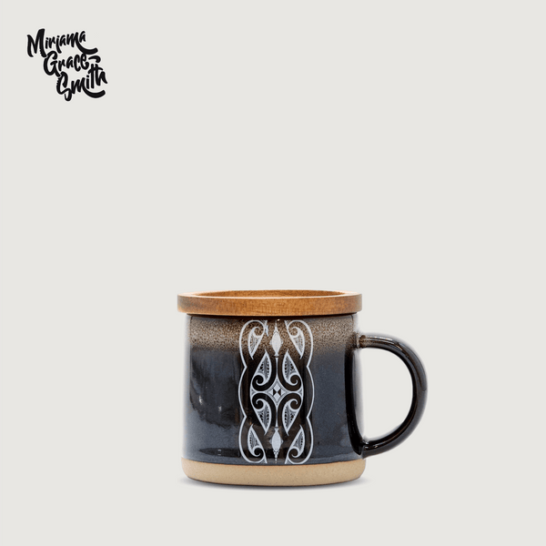 Moana Road - Miriama Grace-Smith Ceramic Espresso Mug - Black