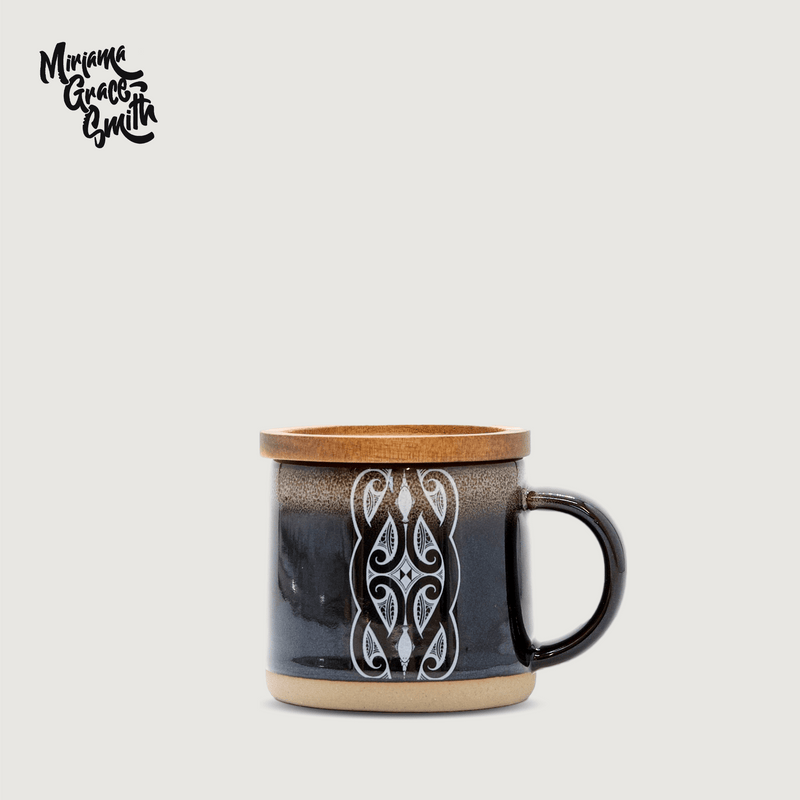 Moana Road - Miriama Grace-Smith Ceramic Espresso Mug - Black