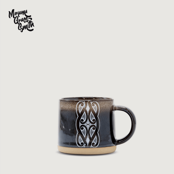 Moana Road - Miriama Grace-Smith Ceramic Espresso Mug - Black