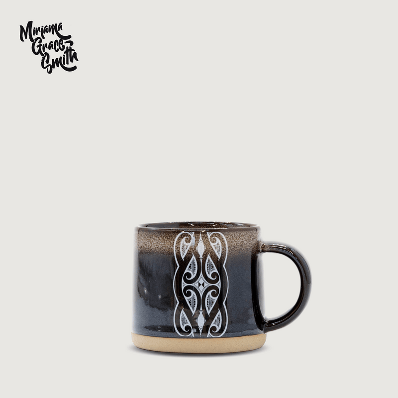 Moana Road - Miriama Grace-Smith Ceramic Espresso Mug - Black
