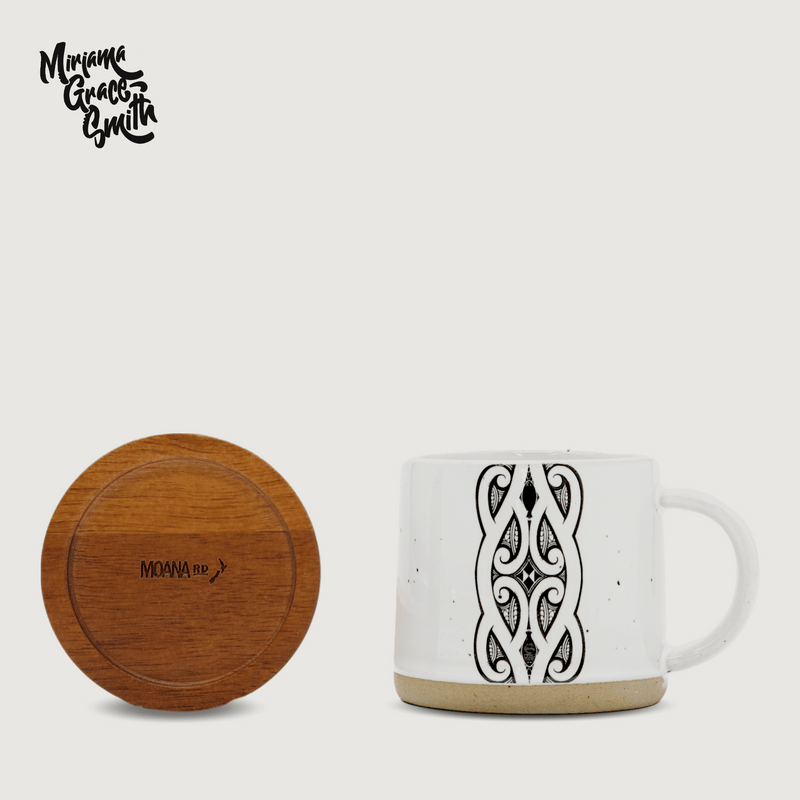 Moana Road - Miriama Grace-Smith Ceramic Espresso Mug - Stone