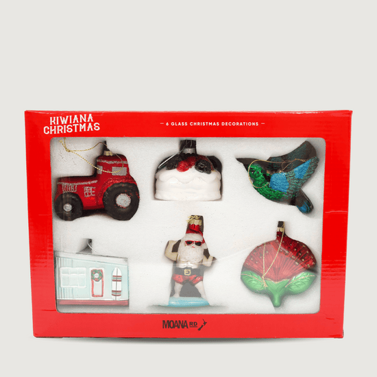 Moana Road - Glass Christmas Decoration Set