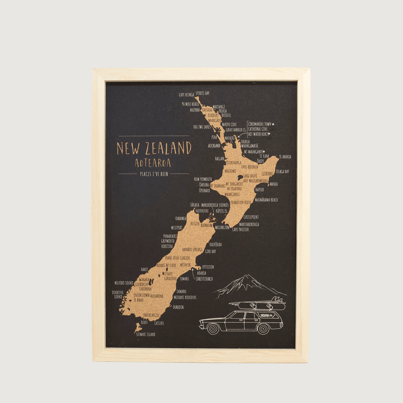 New Zealand Cork Map