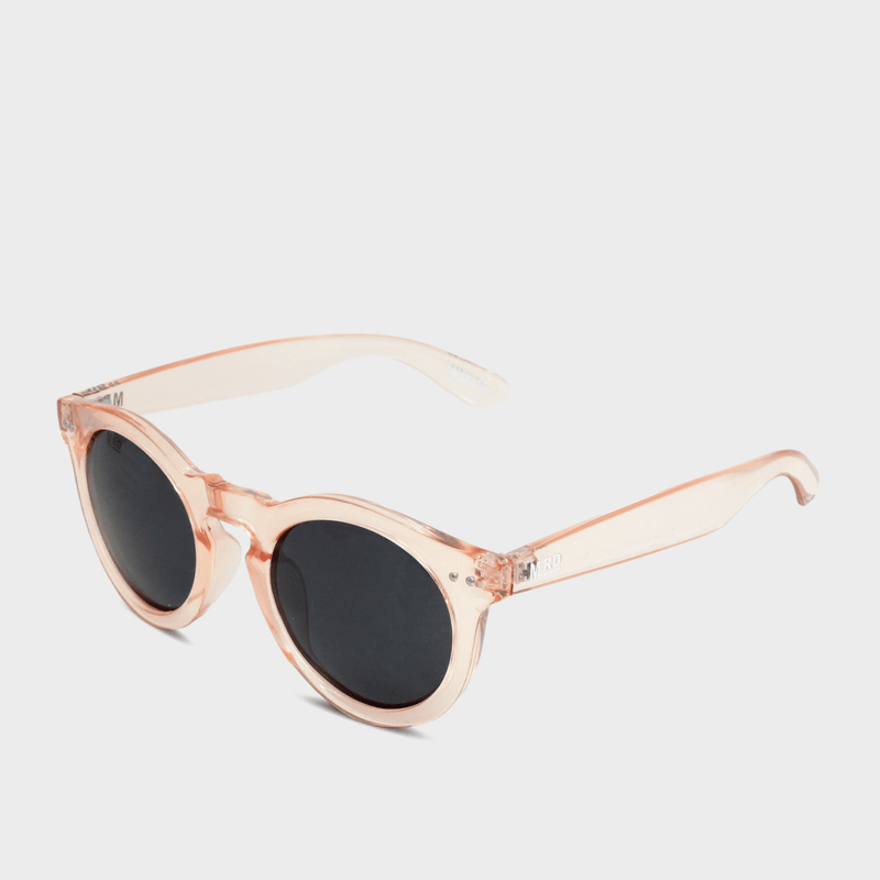 Moana Rd Grace Kelly sunglasses - Pink lear Transparent frames with pink clear transparent arms and dark lenses