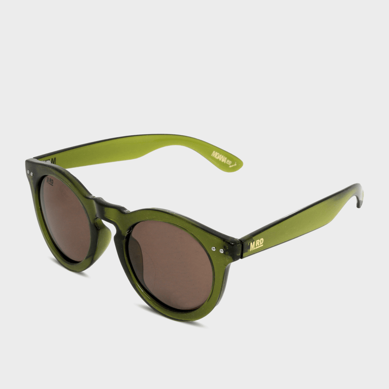 Moana Rd Grace Kelly sunglasses - Green transparent frames with green transparent arms and brown lenses