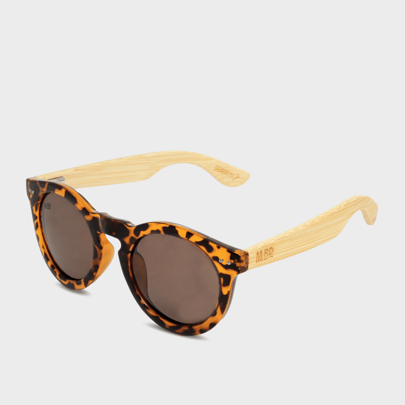 Moana Rd Grace Kelly sunglasses - Tortoiseshell frames with bamboo arms and brown lenses
