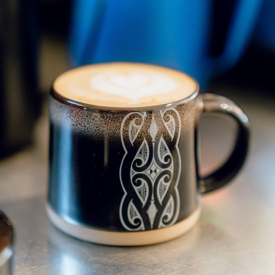 Moana Road - Miriama Grace-Smith Ceramic Espresso Mug - Black