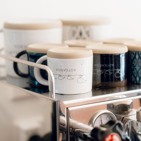 Moana Road - Kiwi Ceramic Espresso Mug - Stone