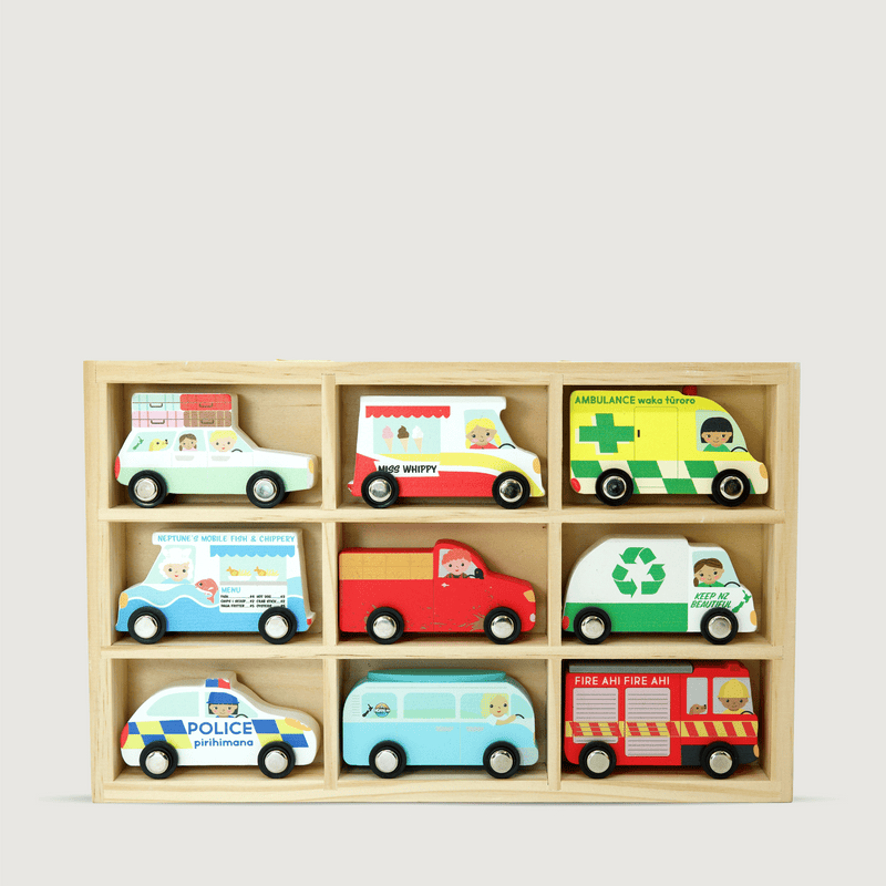Wooden Car Set - Moana Road Kids