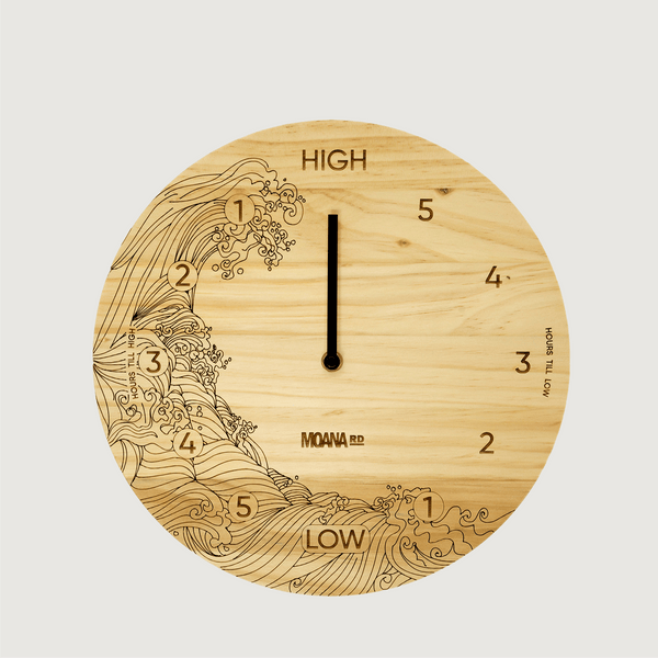 Moana Road Tide Clock - Wooden