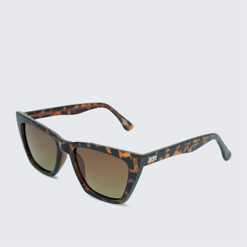 Moana Road Twiggy with tortoiseshell frames and arms and brown polarised lenses