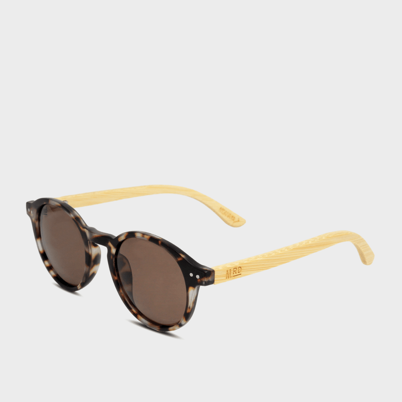 Moana Rd Doris Day sunglasses - Tortoiseshell frames with bamboo arms and brown lenses