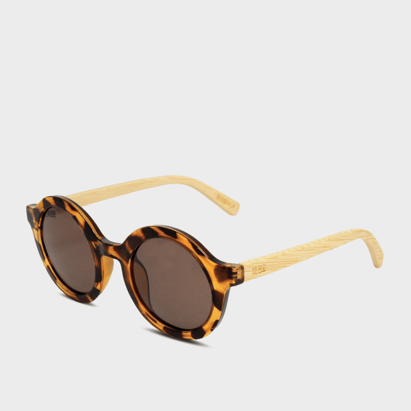 Moana Rd Ginger Rogers sunglasses - Tortoiseshell frames with bamboo arms and brown lenses