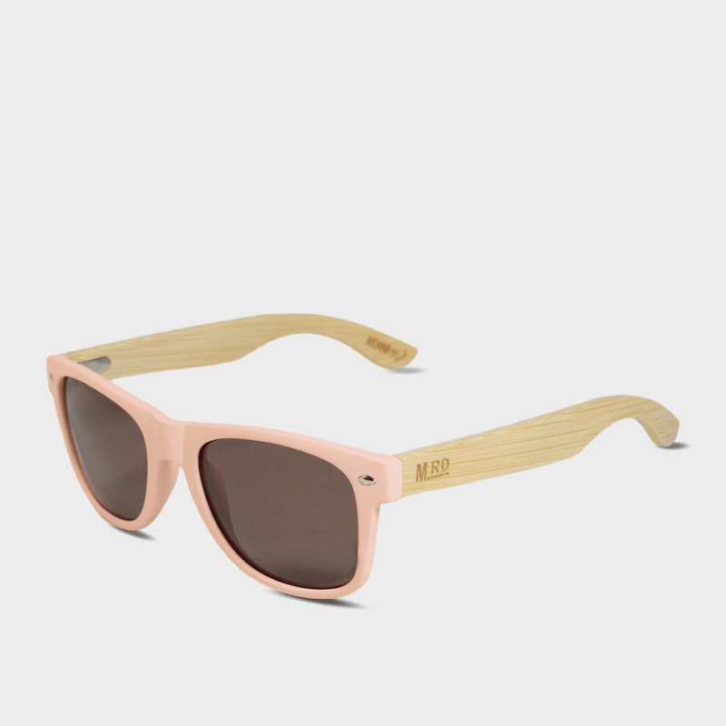 Moana Rd 50/50s- Pink frames with bamboo arms sunglasses