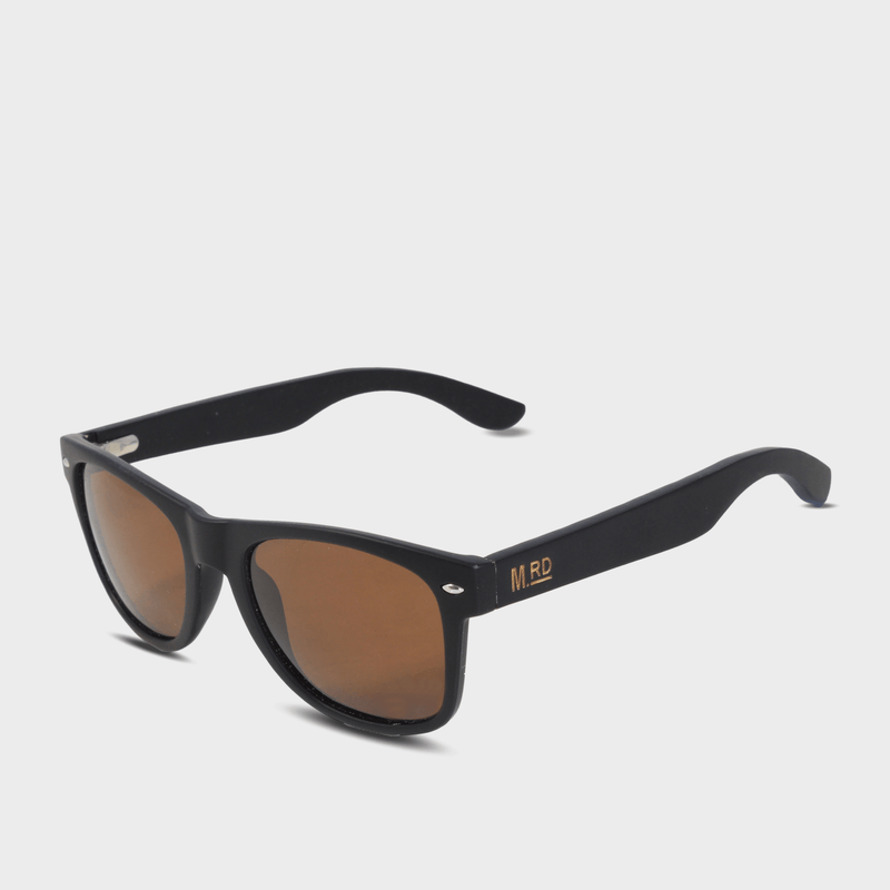 Moana Rd 50/50s- Black with black wooden arms sunglasses