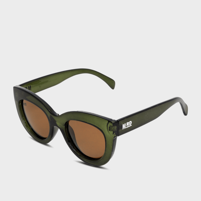 Moana Rd Elizabeth Taylor sunglasses - Green transparent frames with green transparent arms and brown lenses