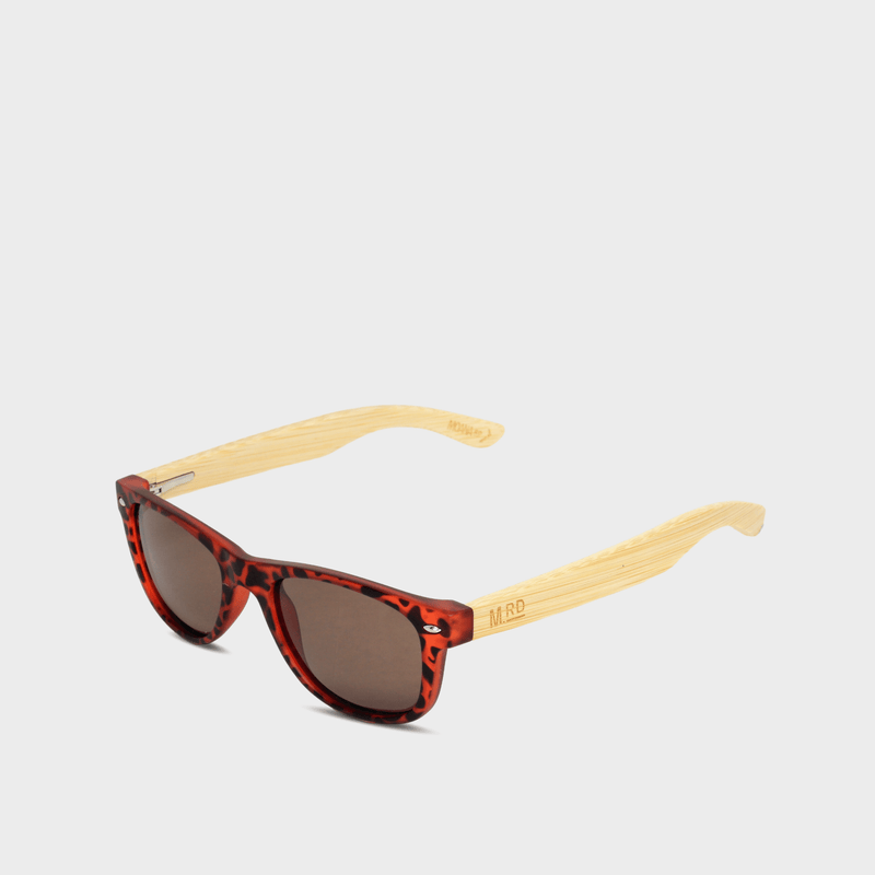 Moana Rd kids 50/50s sunglasses - Tortoiseshell frames with bamboo arms with brown polarized lenses