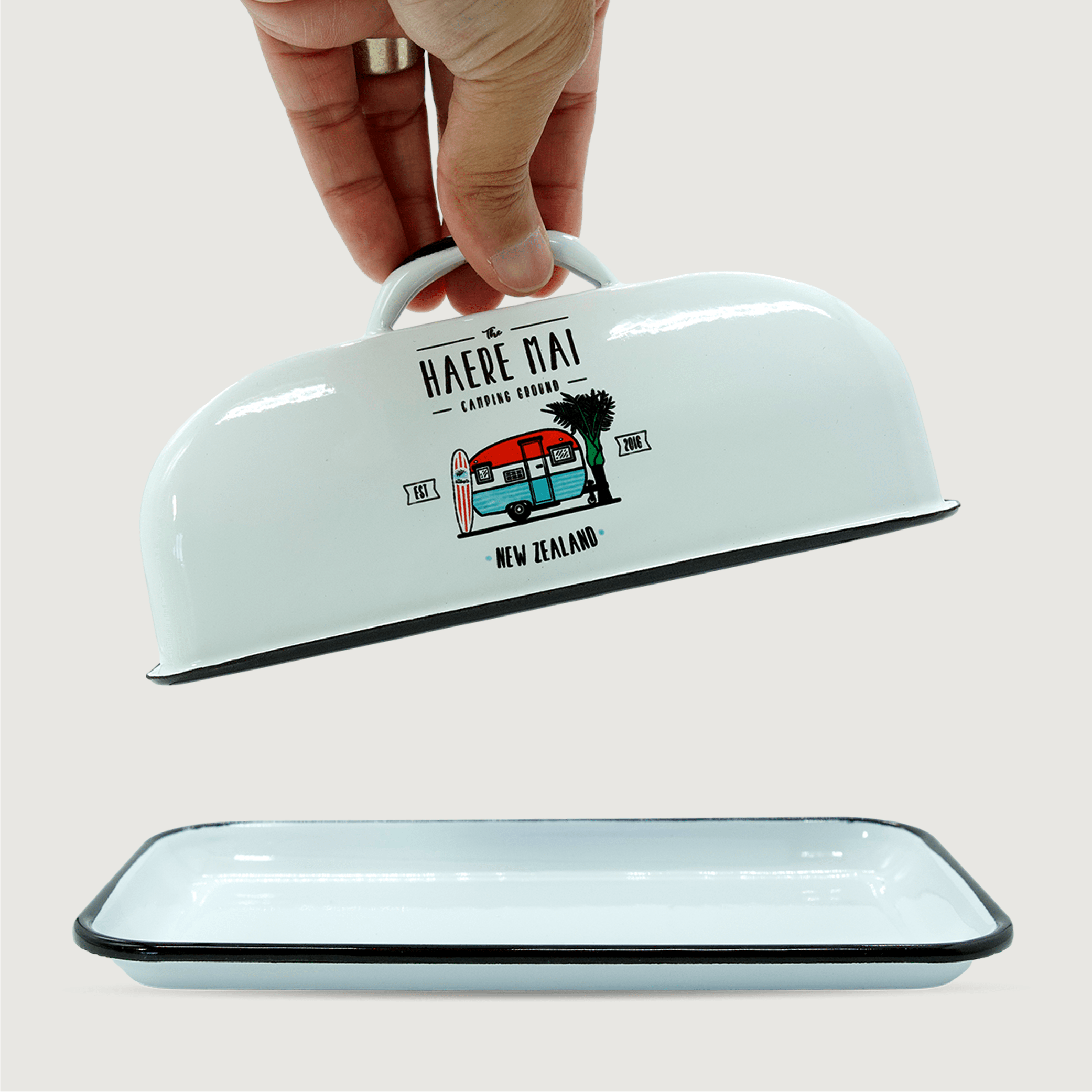 Enamel Butter Dish Moana Road Homeware