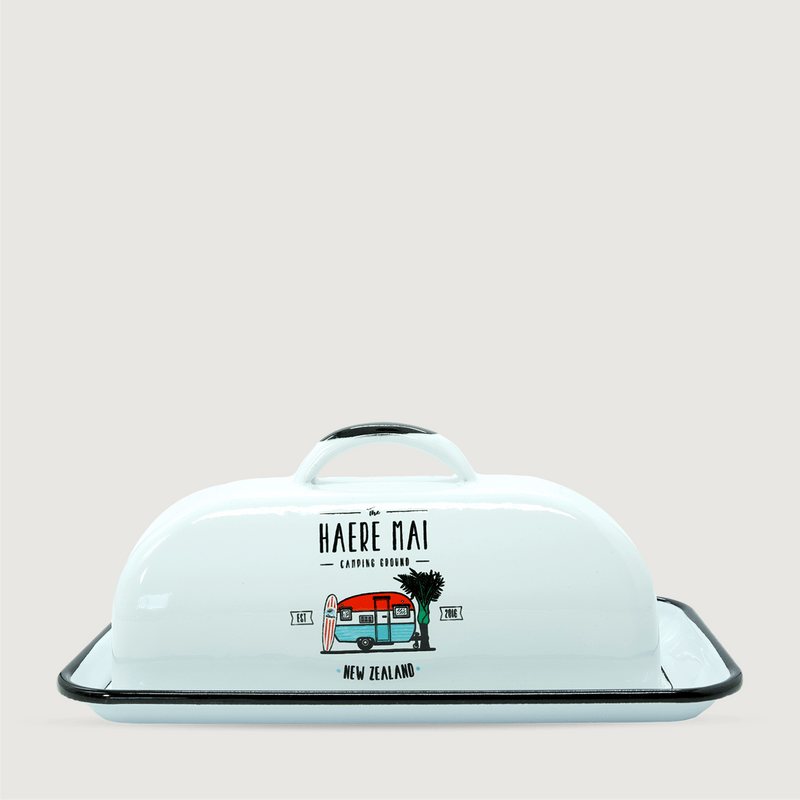 Enamel Butter Dish Moana Road Homeware - Main Image