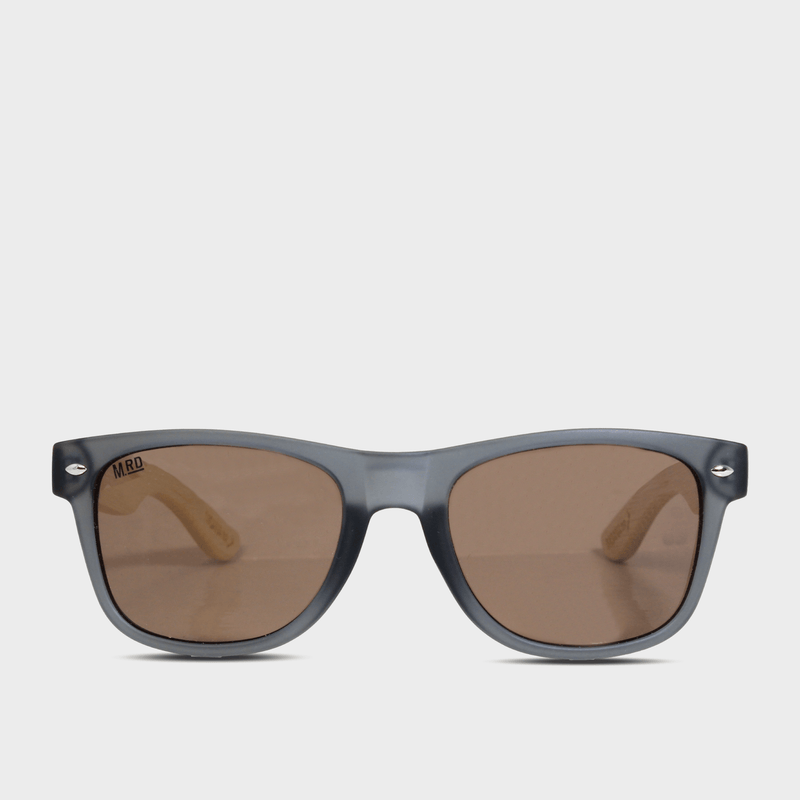 Moana Rd 50/50s- Grey frames with bamboo arms and brown polarized lenses